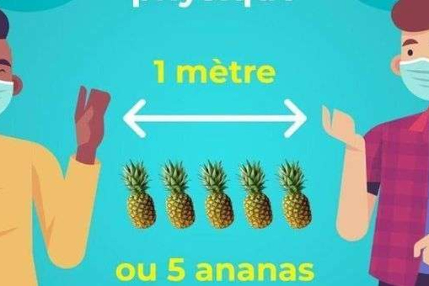 Distanciation sociale et ananas : la préfecture de Martinique retire son affiche jugée "raciste"